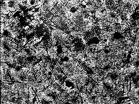Black and white grunge. Distress overlay texture. Abstract surface traces of burlap fabric dust and rough dirty wall background concept. Distress illustration simply place over object to create grunge effect .