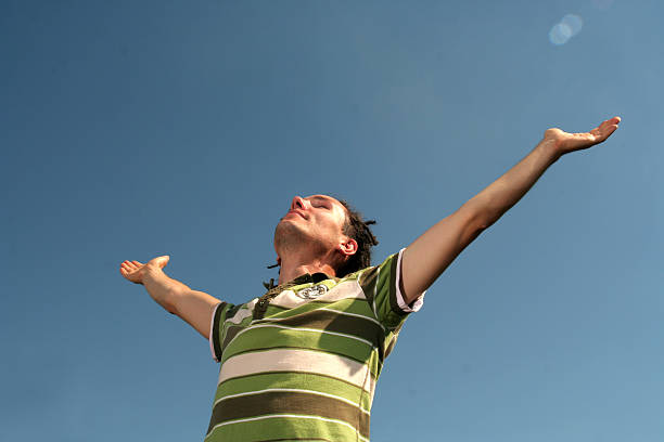 istock Man with his arms wide open 139897684