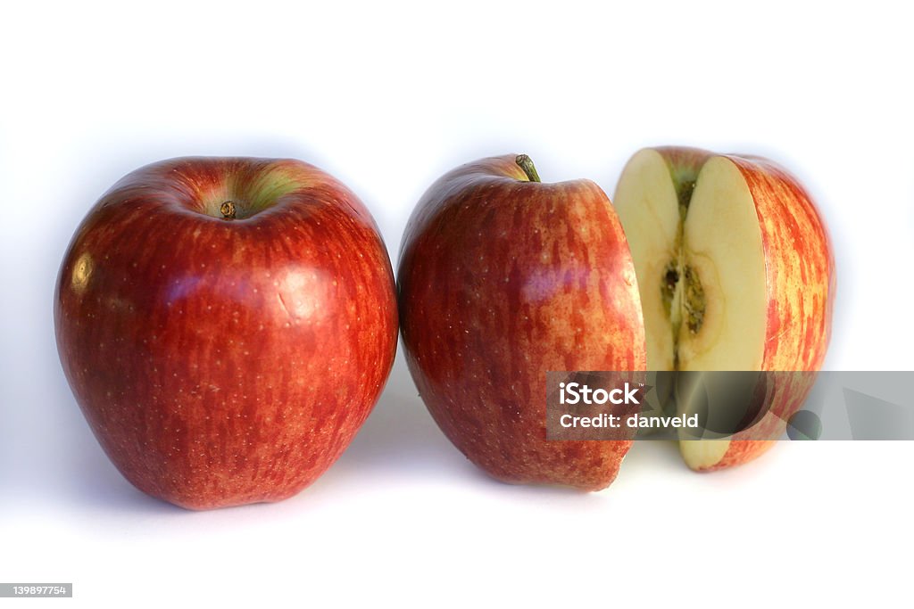 Apples Fresh apples on white background Apple - Fruit Stock Photo