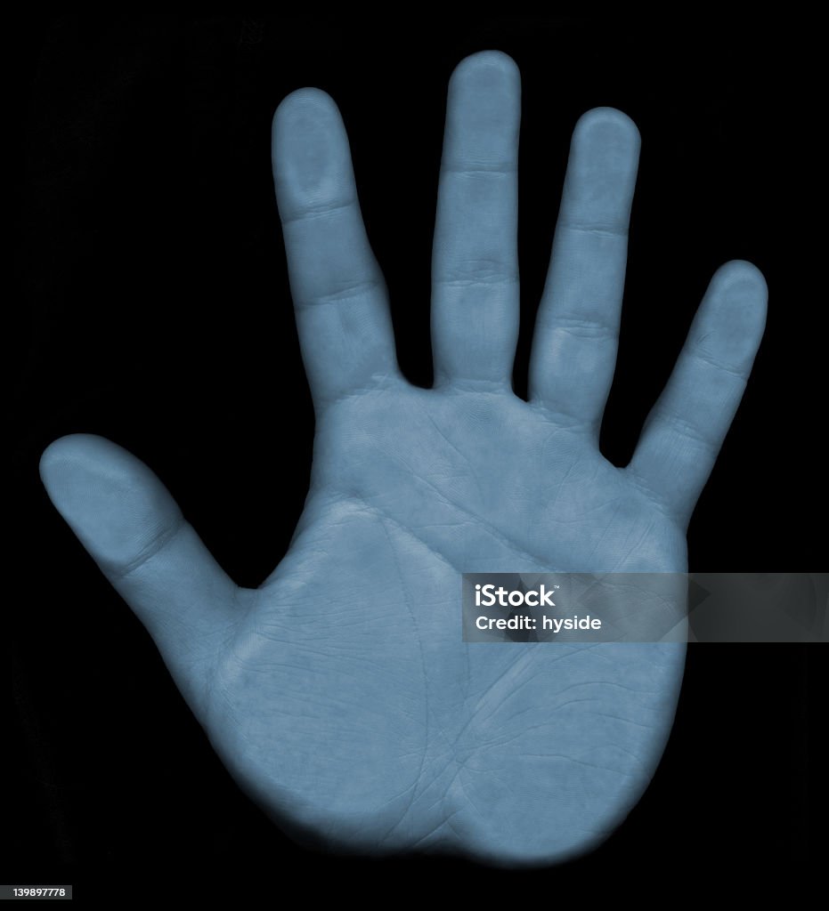 Numérisation de main Biométrie - Photo de Paume de la main libre de droits