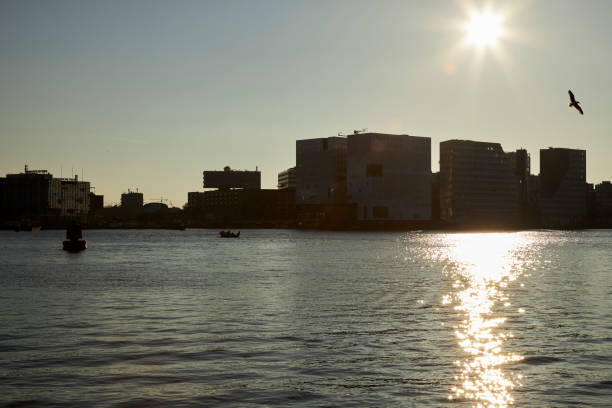 istock Amsterdam The river IJ skyline at sunset 1398979302
