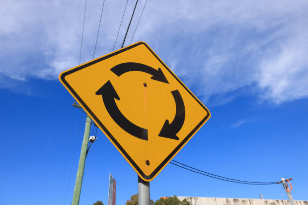 istock Roundabout traffic sign 1398980296