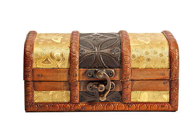 istock Wooden jewellery box isolated 139898187