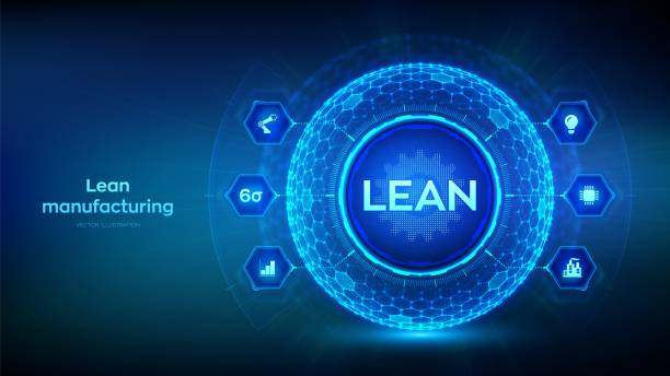 Lean. Six sigma smart industry, quality control, standardization. Lean manufacturing DMAIC. Business and industrial process optimisation concept. Hexagonal grid sphere background. Vector illustration. lean, manufacturing, sigma, six, business, process, agile, analysis, methodology, vector, industry, dmaic, efficiency, growth, technology, management, improvement, kaizen, production, project, 6, concept, continuous, control, quality, analyze, hexagon, sphere, ball, globe, circle, grid, 3d, background, tech, geometric, graphic, future, futuristic, shape, kanban, abstract, computer, development, measure, productivity, service, text, word, performance continuous improvement loop stock illustrations