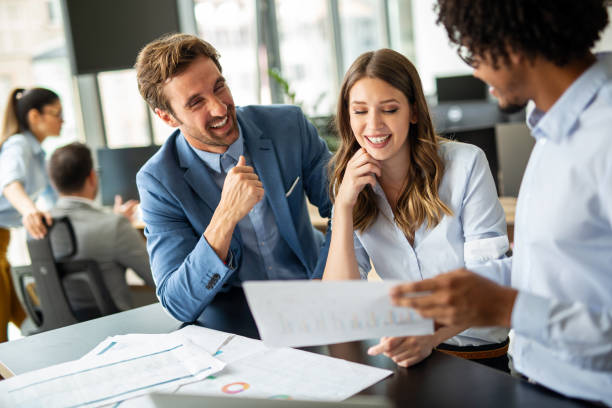 istock Creative business people working on business project in office 1398986726