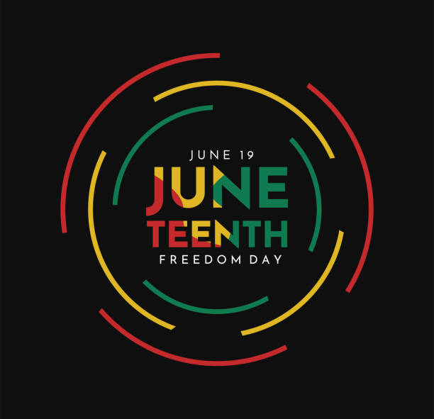 juneteenth, freedom day poster, card. vector - juneteenth stock illustrations