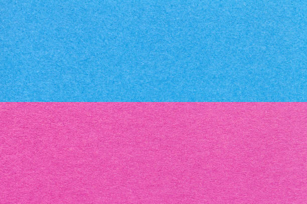 istock Texture of craft light purple and blue paper background, half two colors, macro. Structure of vintage dense cardboard. 1398989717