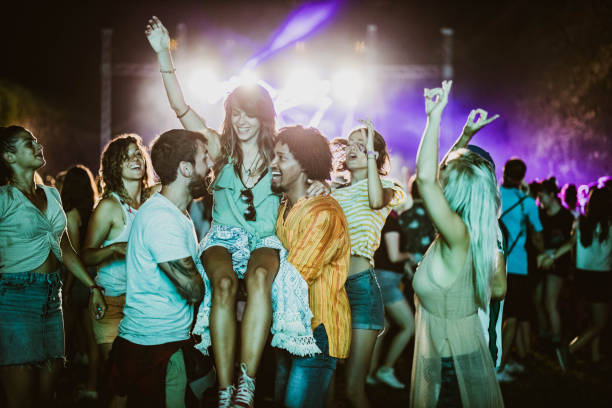 istock Having fun on music festival! 1398990134