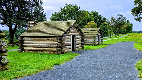 Cabins built at Valley Forge