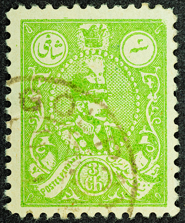 Vintage Edward VII Antique British half penny postage Stamp, postmark Cheltenham 1902