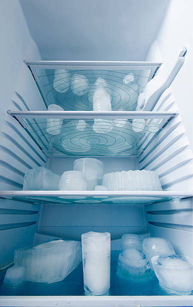istock Interior of a fridge showing the shelves 139899470