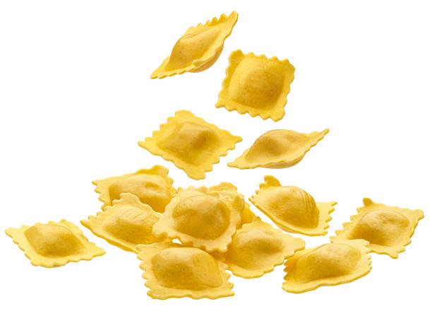 istock Ravioli pasta isolated on white background 1398995098