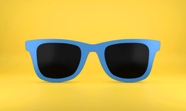 istock Blue Sunglasses On Yellow Background 1398995566