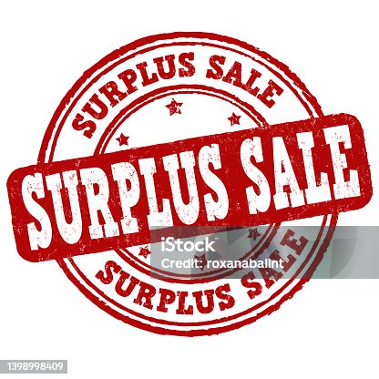 istock Surplus sale grunge rubber stamp 1398998409