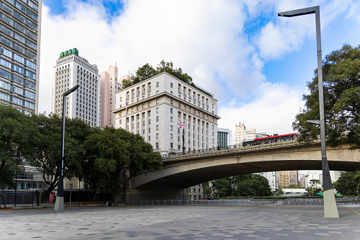 Renovated Anhangabau Valley in downtown São Paulo, SP, Brazil