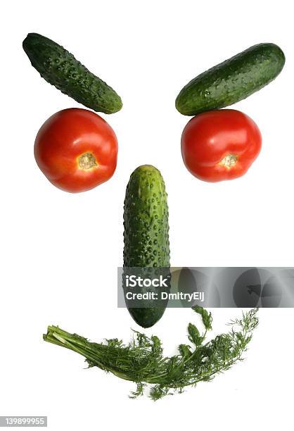 Foto de Cara Feliz Feita De Diferentes Legumes e mais fotos de stock de Abstrato - Abstrato, Alimentação Saudável, Cebola