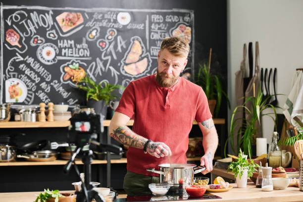 istock Food Blogger Cooking Dinner 1398999684