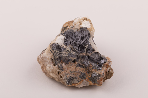 Galena lead metal mineral rock sample