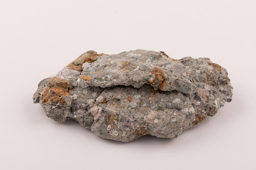 Zeolite crystals in cavities of Igneous volcanic basalt rock