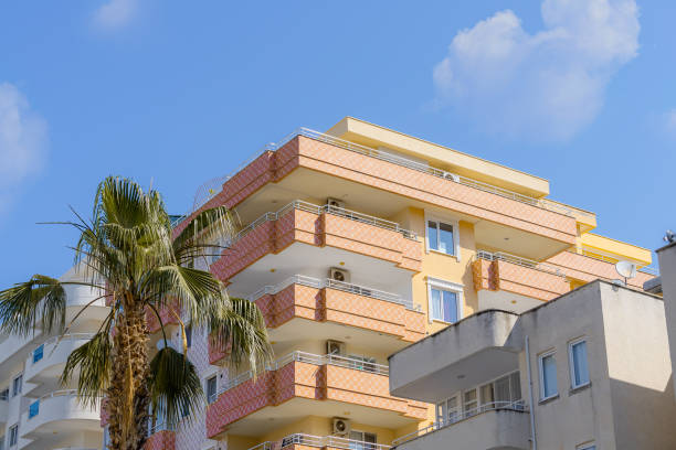 istock Residential building with spacious balconies on a sunny day. 1399004781