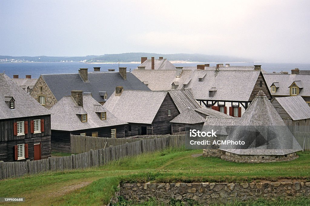 LouisbourgCity in Nova Scotia Canada - Royalty-free Aldeia Foto de stock