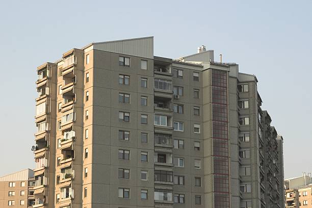 block block in capital city of slovenia ljubljana slums stock pictures, royalty-free photos & images