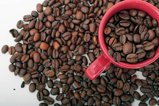 Coffee Beans and mug stock photo