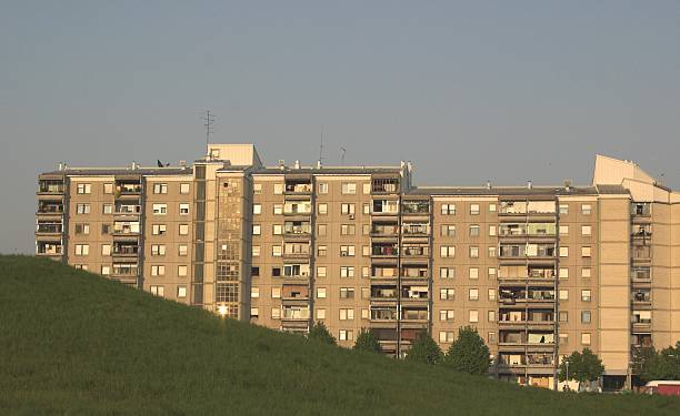 blocks block in capital city of slovenia ljubljana slums stock pictures, royalty-free photos & images