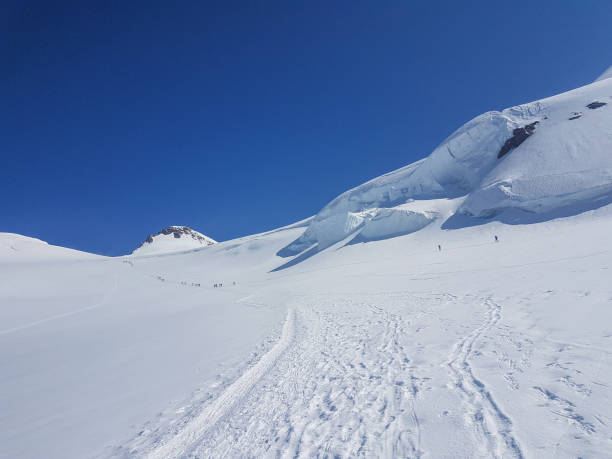 istock Low angle view on glacier in The Swiss Alps 1399012378
