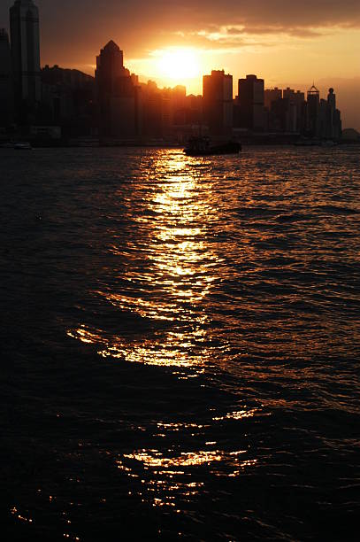 Porto de Hong Kong - fotografia de stock