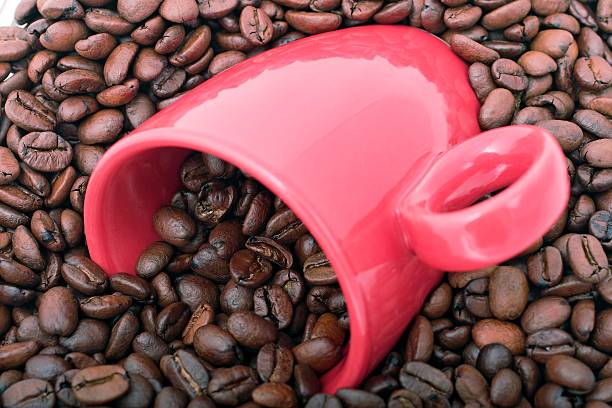 Coffee Beans and mug stock photo