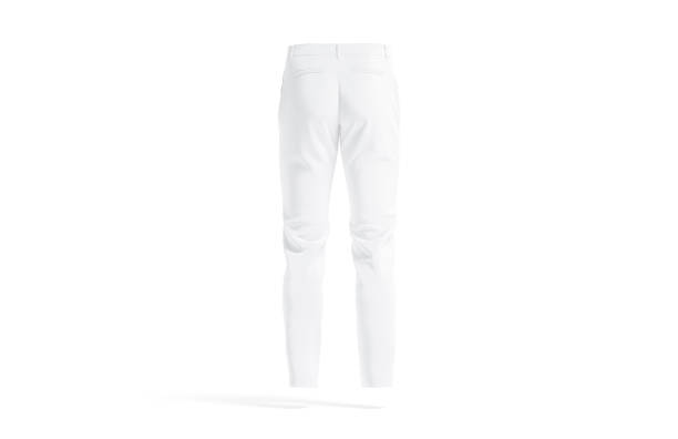 istock Blank white man pants mockup, back view 1399017218