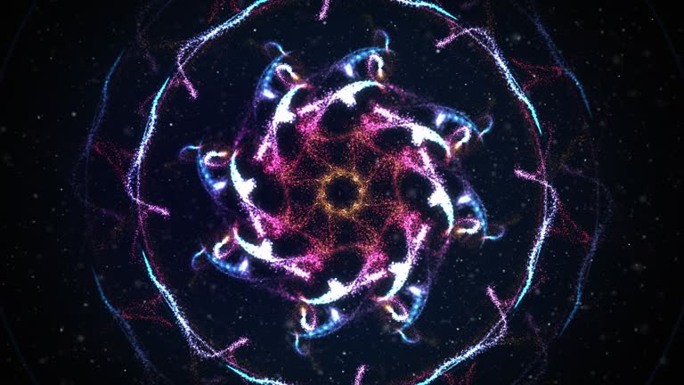 Abstract kaleidoscope galaxy animated background