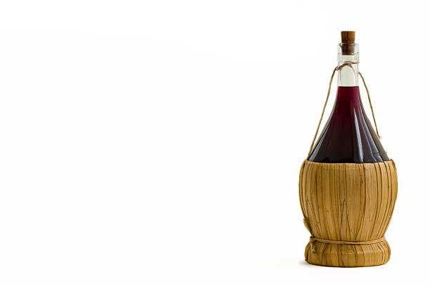 istock Old Bottle of Red Wine on White 139901976