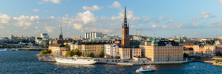 cityscape of Stockholm's Stadsholmen island and old town Gamla Stan