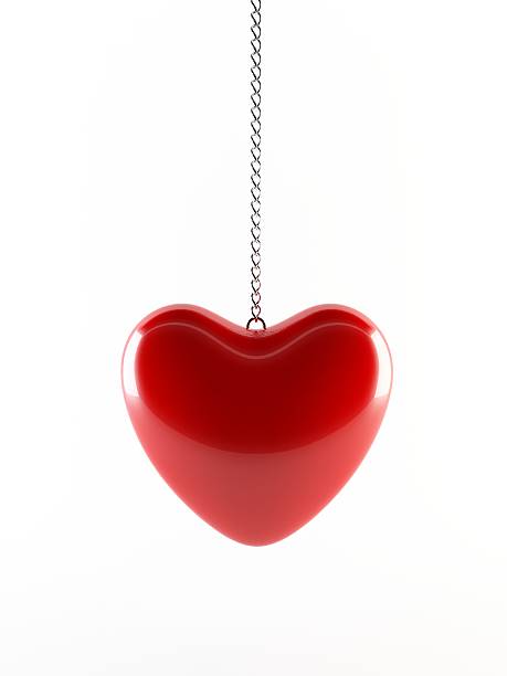 Red heart pendant stock photo