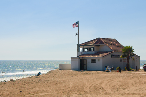 lifeguard tower at Sunny Isles Beach,located in Miami County, Florida, USA