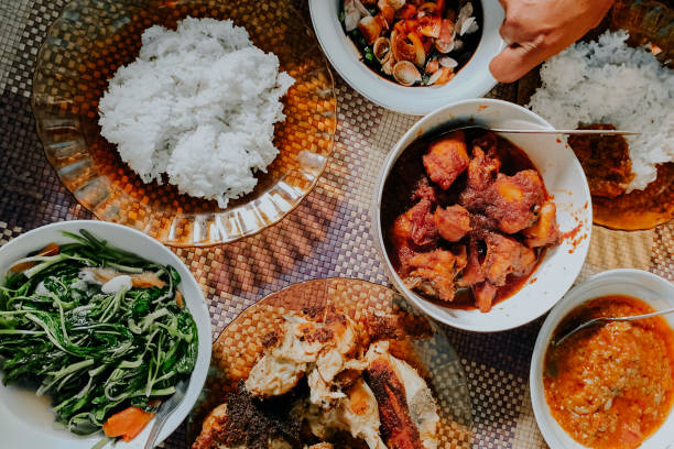 traditional home-cooked food in aceh indonesia