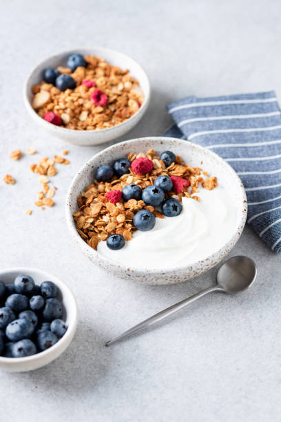 istock Granola yogurt bowl with blueberries 1399023494