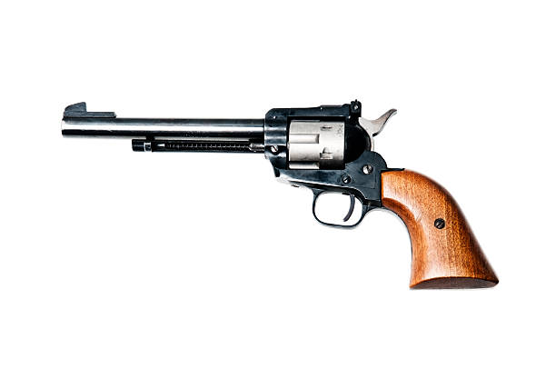 istock Antique revolver handgun isolated on white 139902421