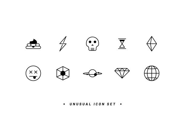 ilustraciones, imágenes clip art, dibujos animados e iconos de stock de iconos vectoriales no relacionados - ring galaxy