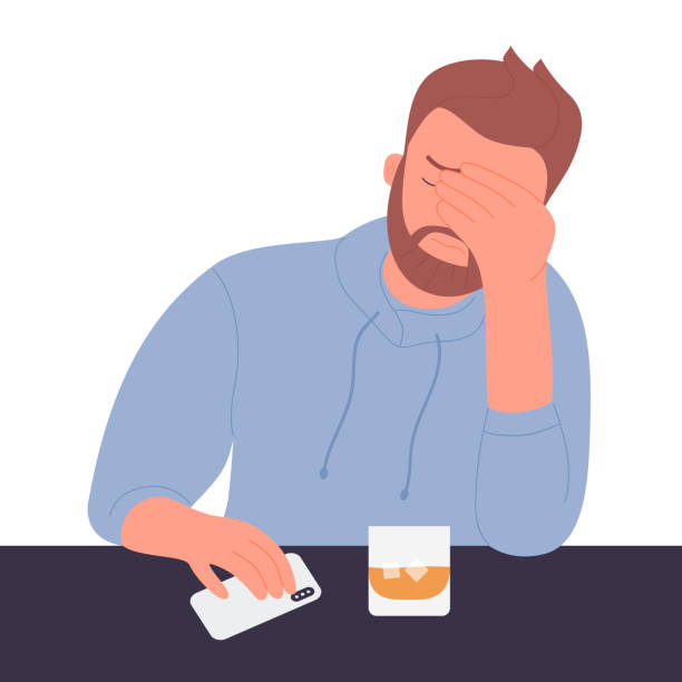 ilustrações, clipart, desenhos animados e ícones de homem chateado decepcionado - characters gesturing drinking loss