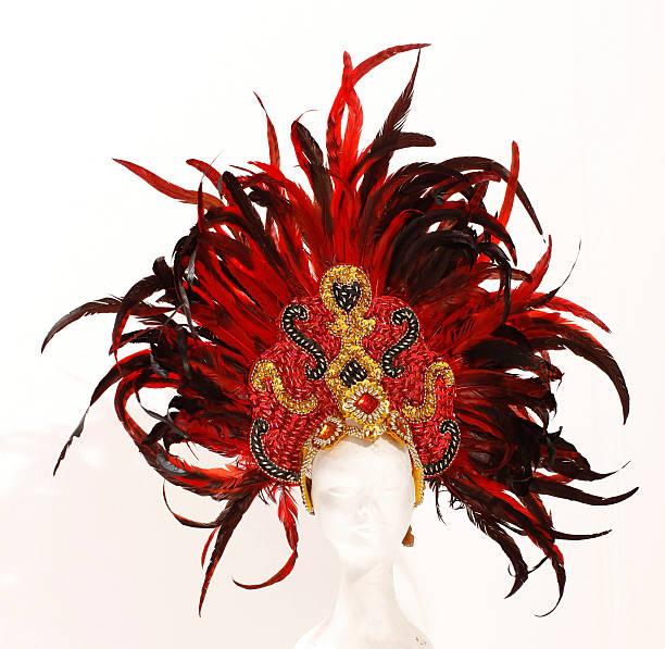 coiffe traditionnelle - feather headdress photos et images de collection