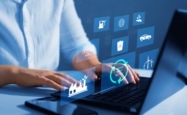 istock New modern technologies that make us have a clean, environmentally friendly and recyclable environment.  Sustainable development and green business based on renewable energy. 1399028637