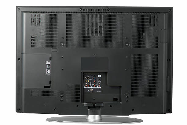 LCD television back view The rear view of a high end LCD television back of tv wires stock pictures, royalty-free photos & images