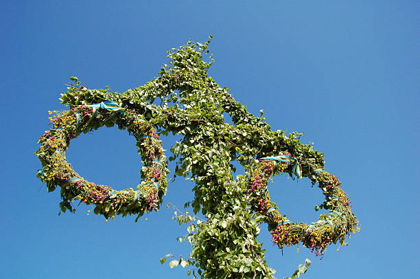 Swedish Midsommarstång stock photo