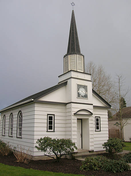 Chapel in Storm stock photo