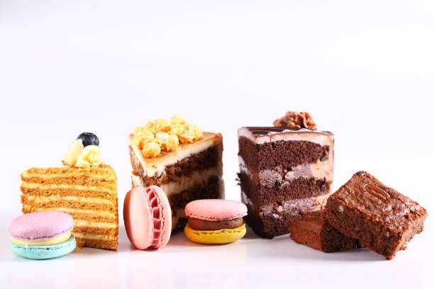 istock assortment of cakes desserts on white background 1399041377