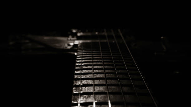 istock Electric guitar in shape light. art 1399041658