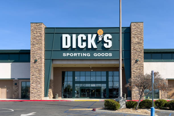 Dick’s Sporting Goods exterior retail store stock photo